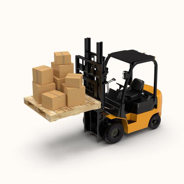 Forklift Pallet and Boxes