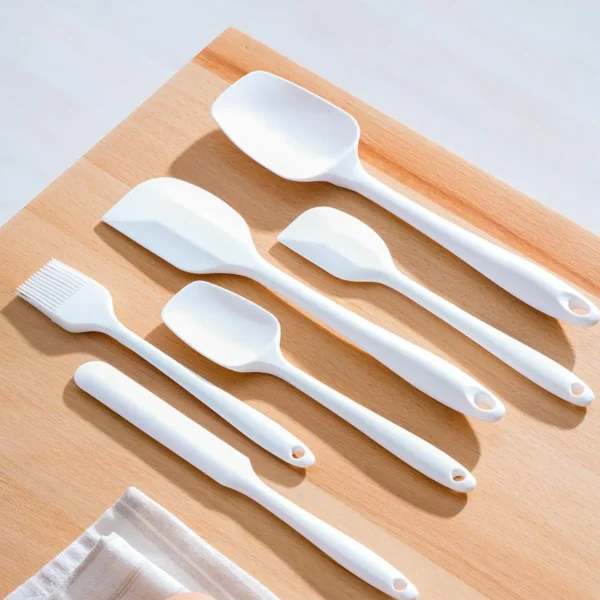 ACAR Handy 6 Piece Silicone Kitchen Utensils Set Spoon Spatula Egg Brush