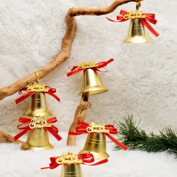 Waldern New Year 6 Piece Merry Christmas Bell Ornament 5 cm